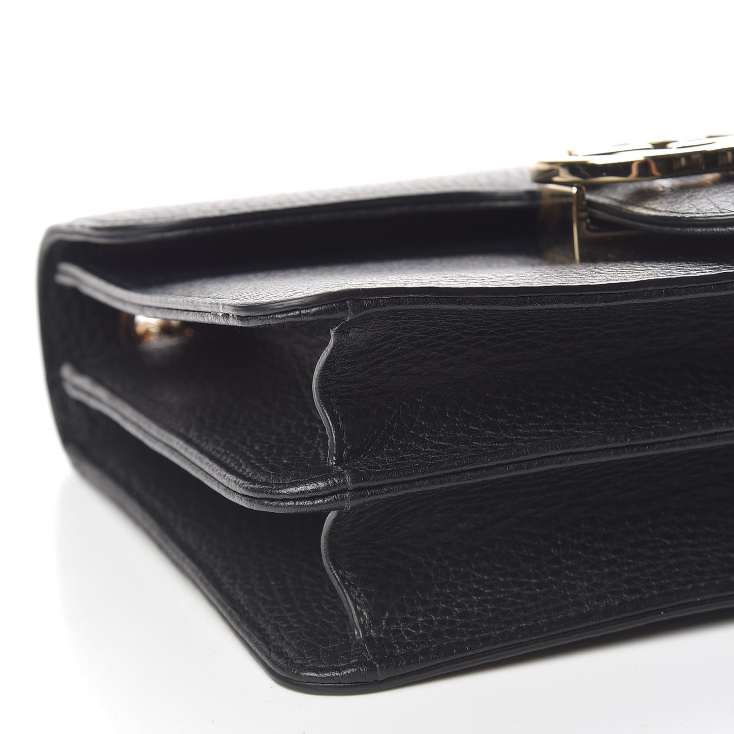 Dollar Calfskin Small Interlocking G Shoulder Bag Black