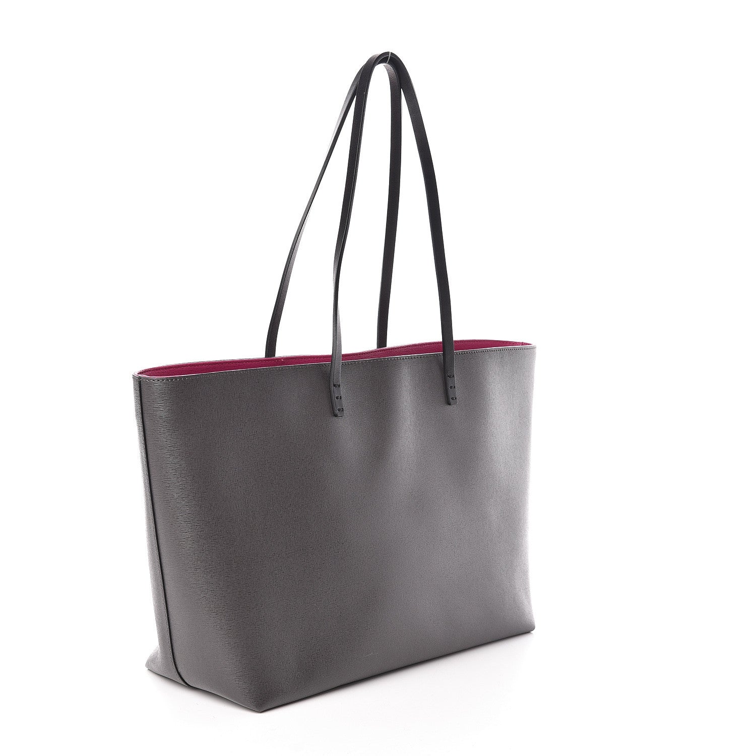 Fendi Vitello Elite Cuoio Monster Buggies Medium Roll Tote Carbone Black Multicolor Magenta 3 of 10