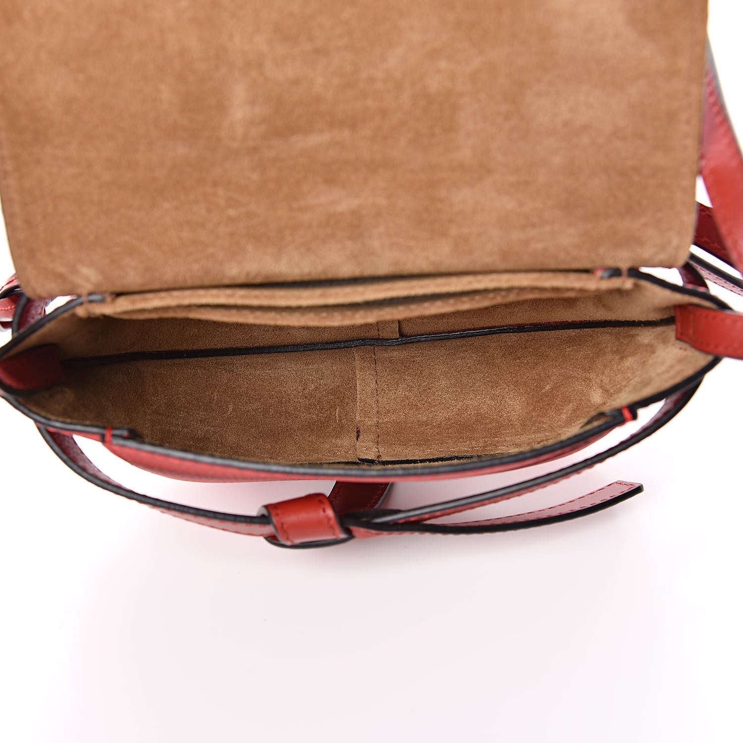 Loewe Grained Calfskin Mini Gate Crossbody Bag Scarlet Burnt Red 5 of 9