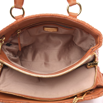Miu Miu Nappa Matelasse Tote Papaya 6 of 17