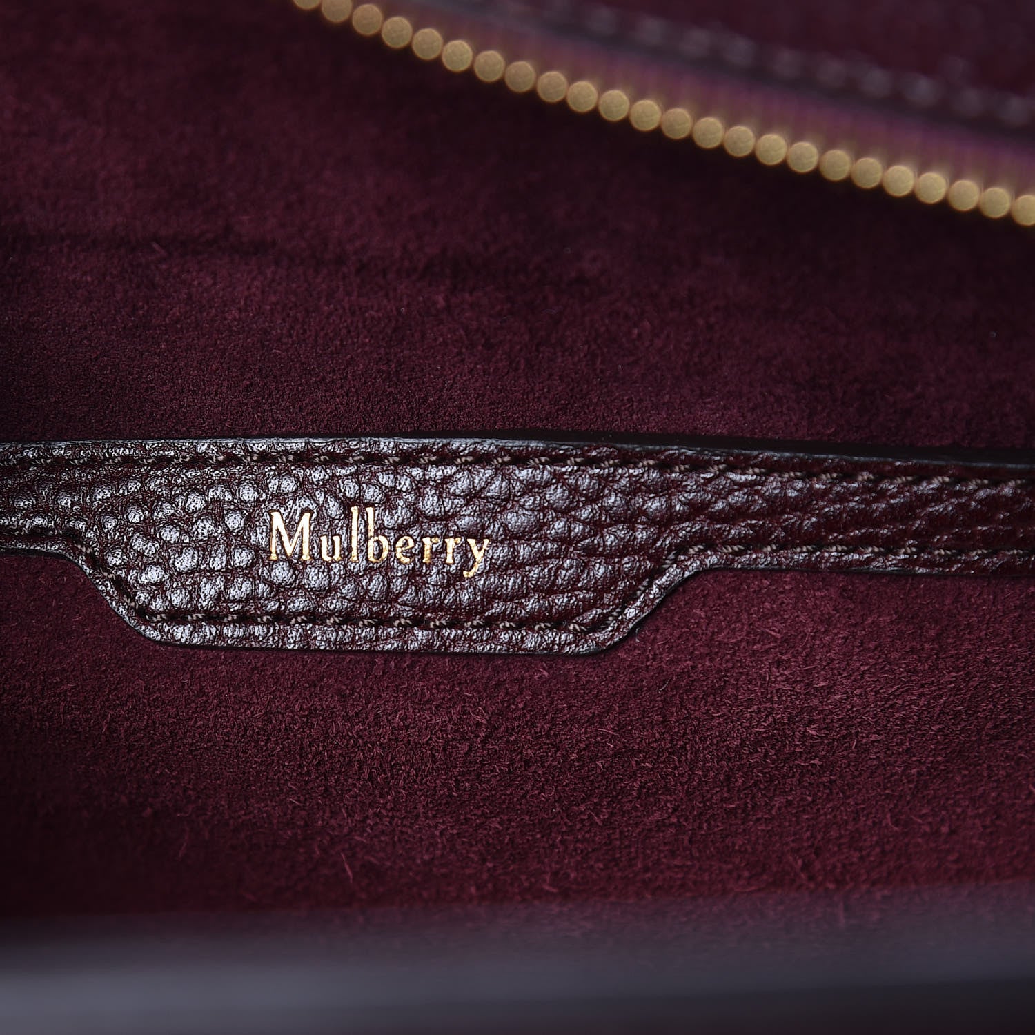 Mulberry Grain Vegetable Tanned Calfskin Small Zipped Bayswater Oxblood 6 of 13