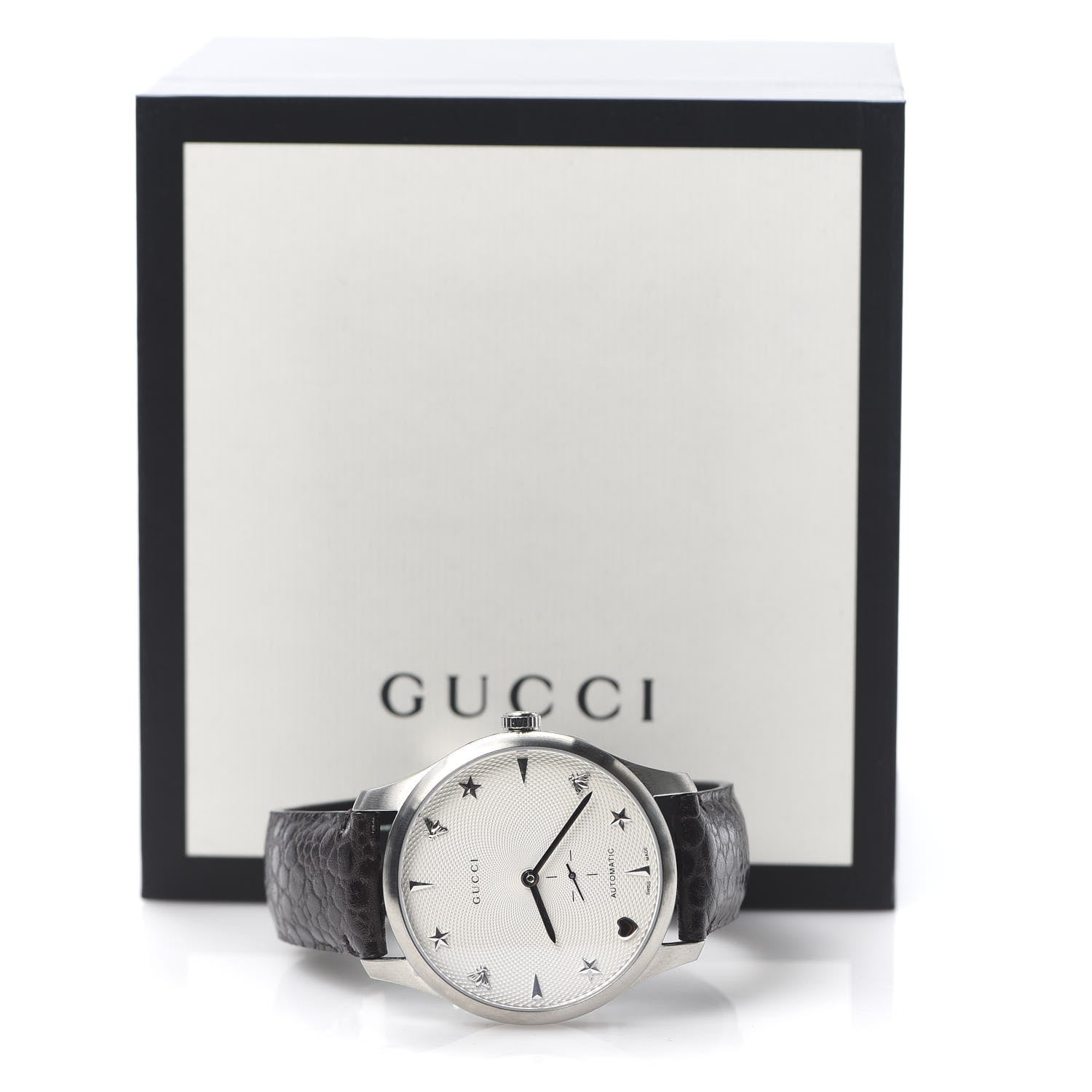 Gucci Stainless Steel Alligator 40mm G-Timeless Charm Automatic Watch 6 of 6