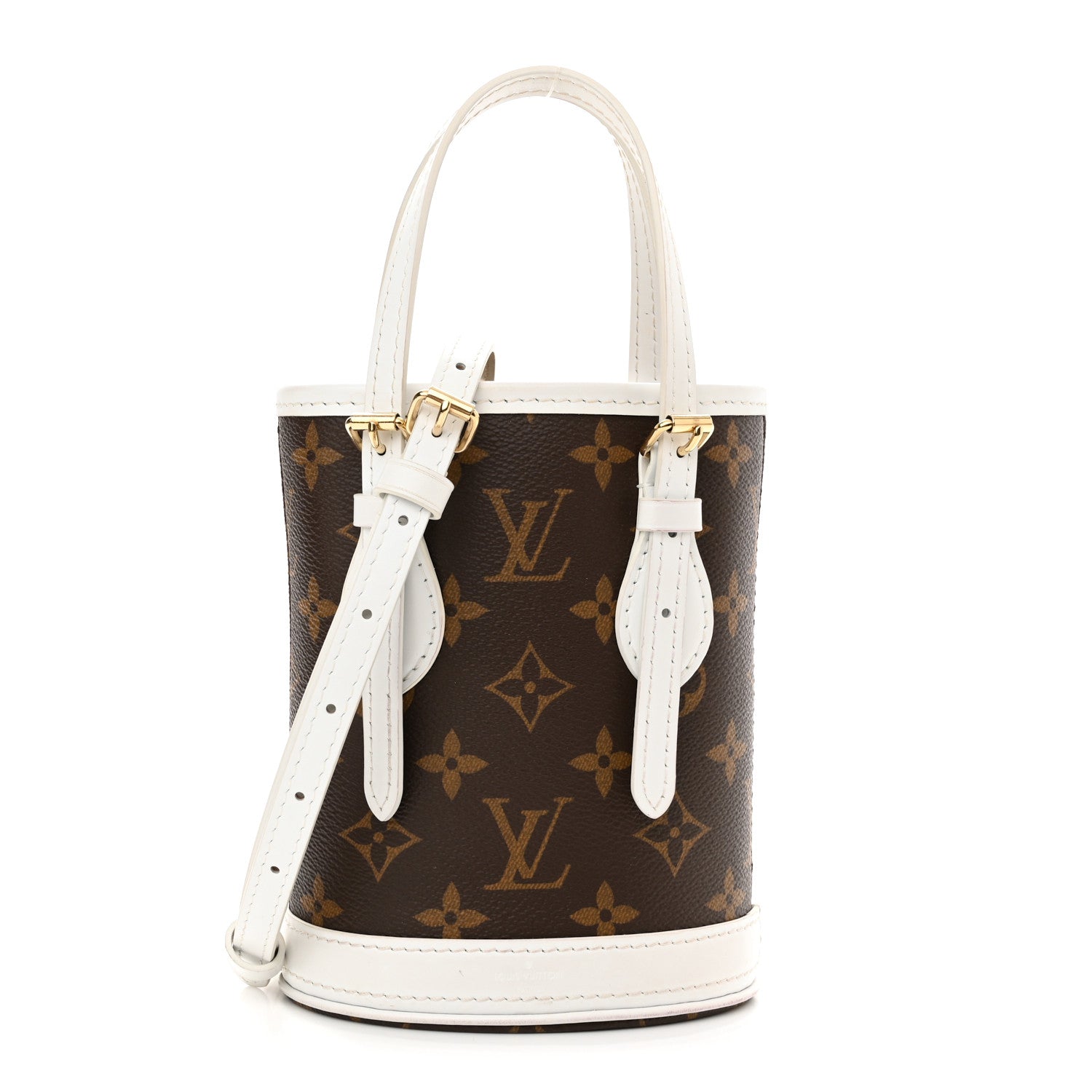 Louis Vuitton Monogram LV Match Nano Bucket Bag White 3 of 11