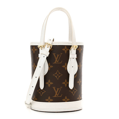 Louis Vuitton Monogram LV Match Nano Bucket Bag White 3 of 11