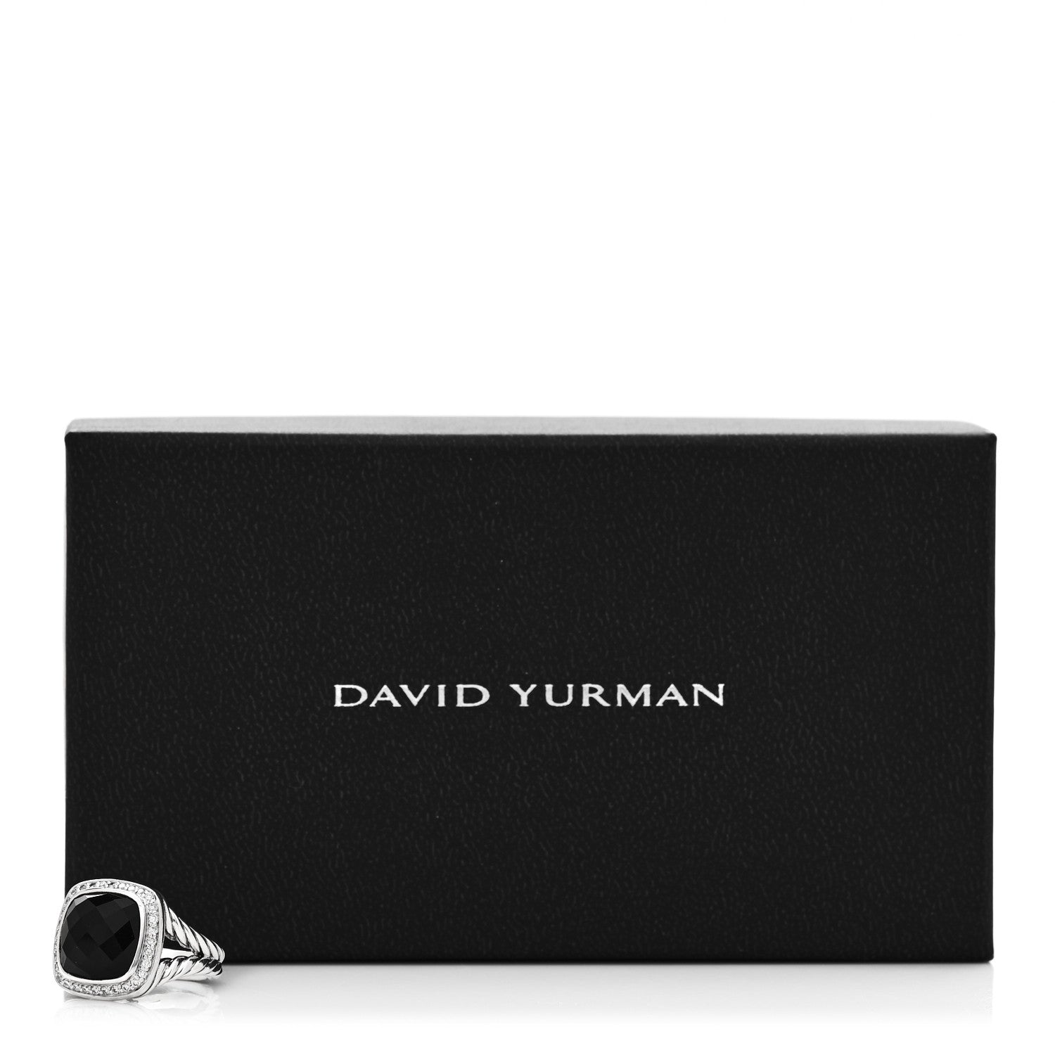 David Yurman Sterling Silver Diamond Black Onyx 11mm Albion Ring 49 5 7 of 7