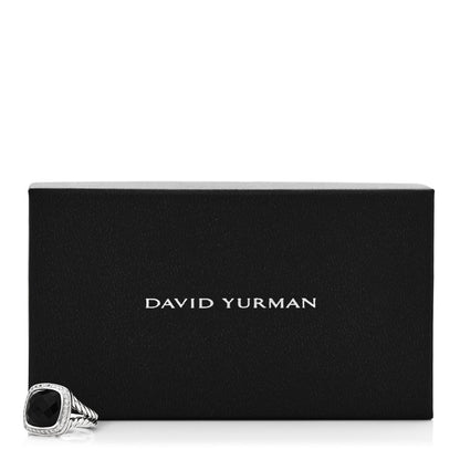 David Yurman Sterling Silver Diamond Black Onyx 11mm Albion Ring 49 5 7 of 7