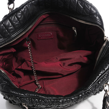 Chanel Lambskin Astrakhan Bowler Black 7 of 7