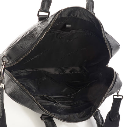 Burberry Heritage Grain Check Embossed Business Bag Black 5 of 7