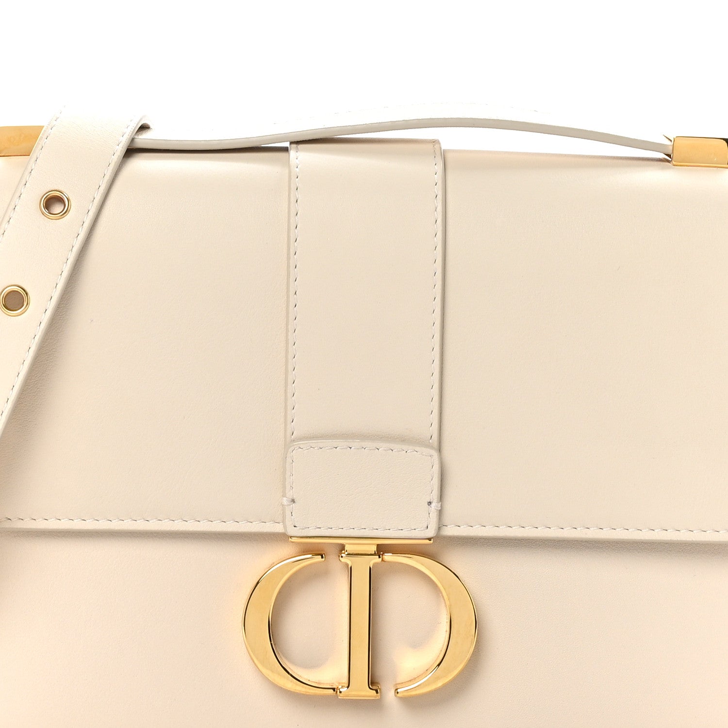 Christian Dior Smooth Calfskin 30 Montaigne Flap Bag Ivory 7 of 11