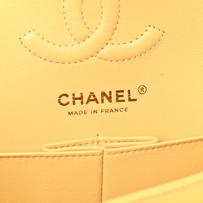 Chanel Caviar Quilted Small Double Flap Yellow 5 of 10