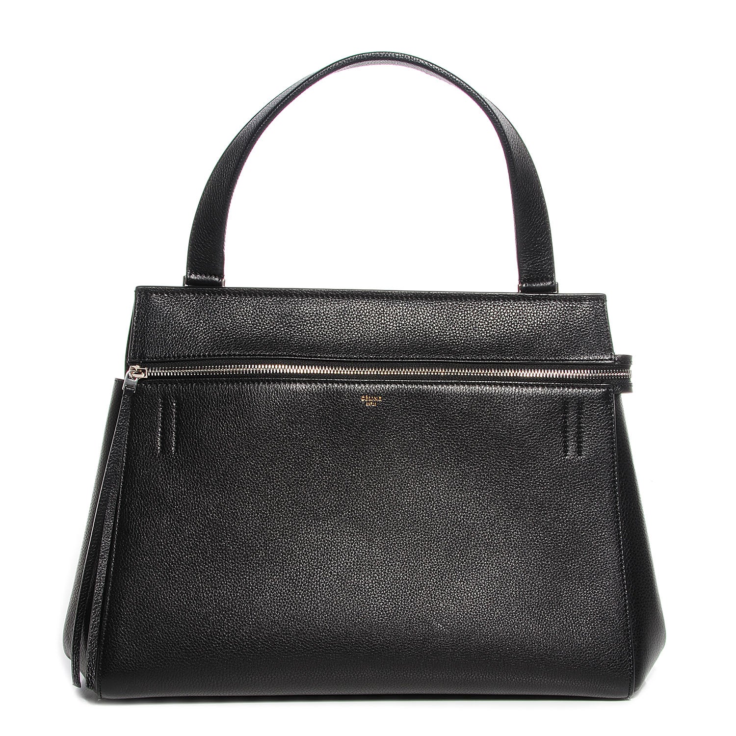 Celine Grained Calfskin Large Edge Shoulder Bag Black 1 of 8