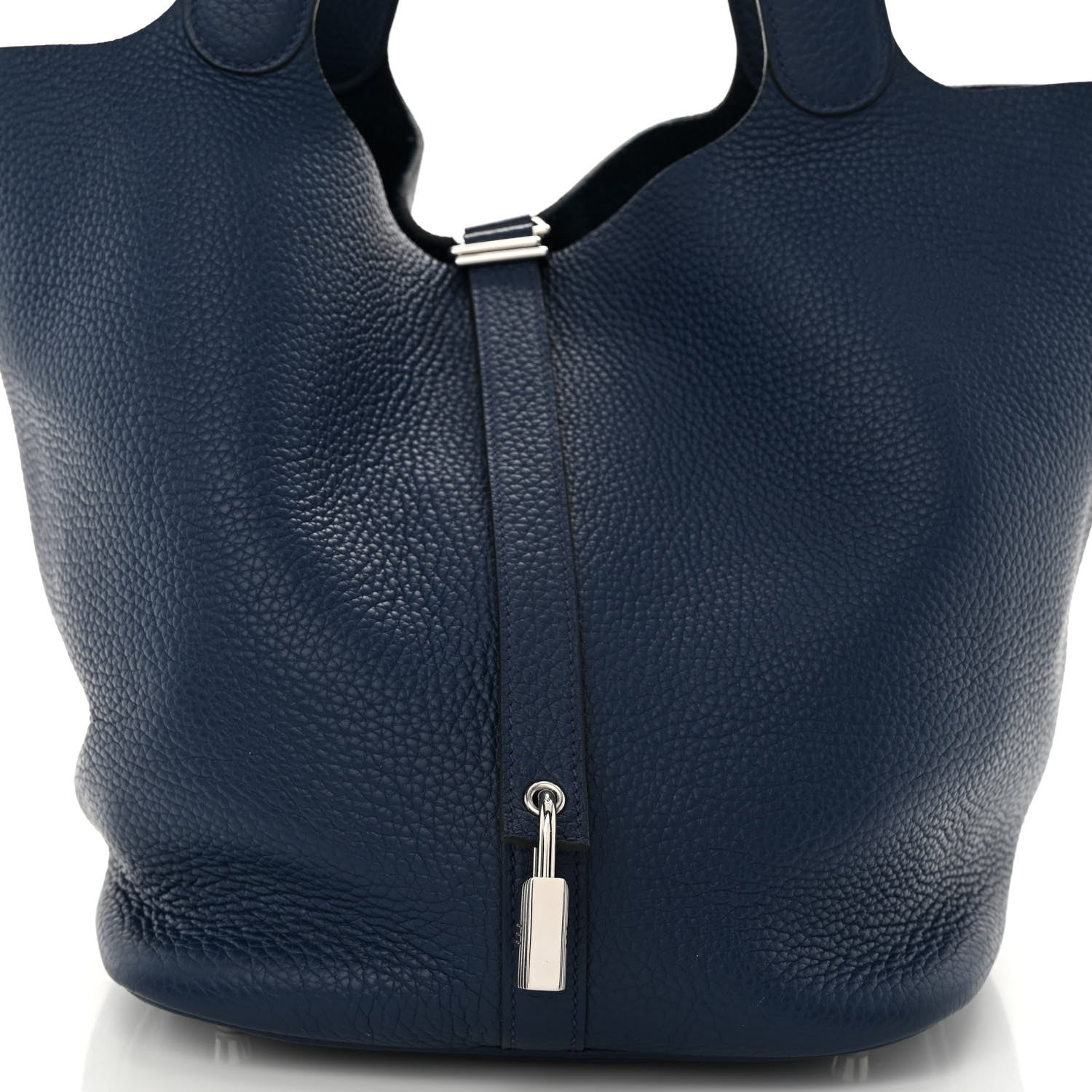 Hermes Taurillon Clemence Picotin Lock 26 GM Bleu Saphir 7 of 9