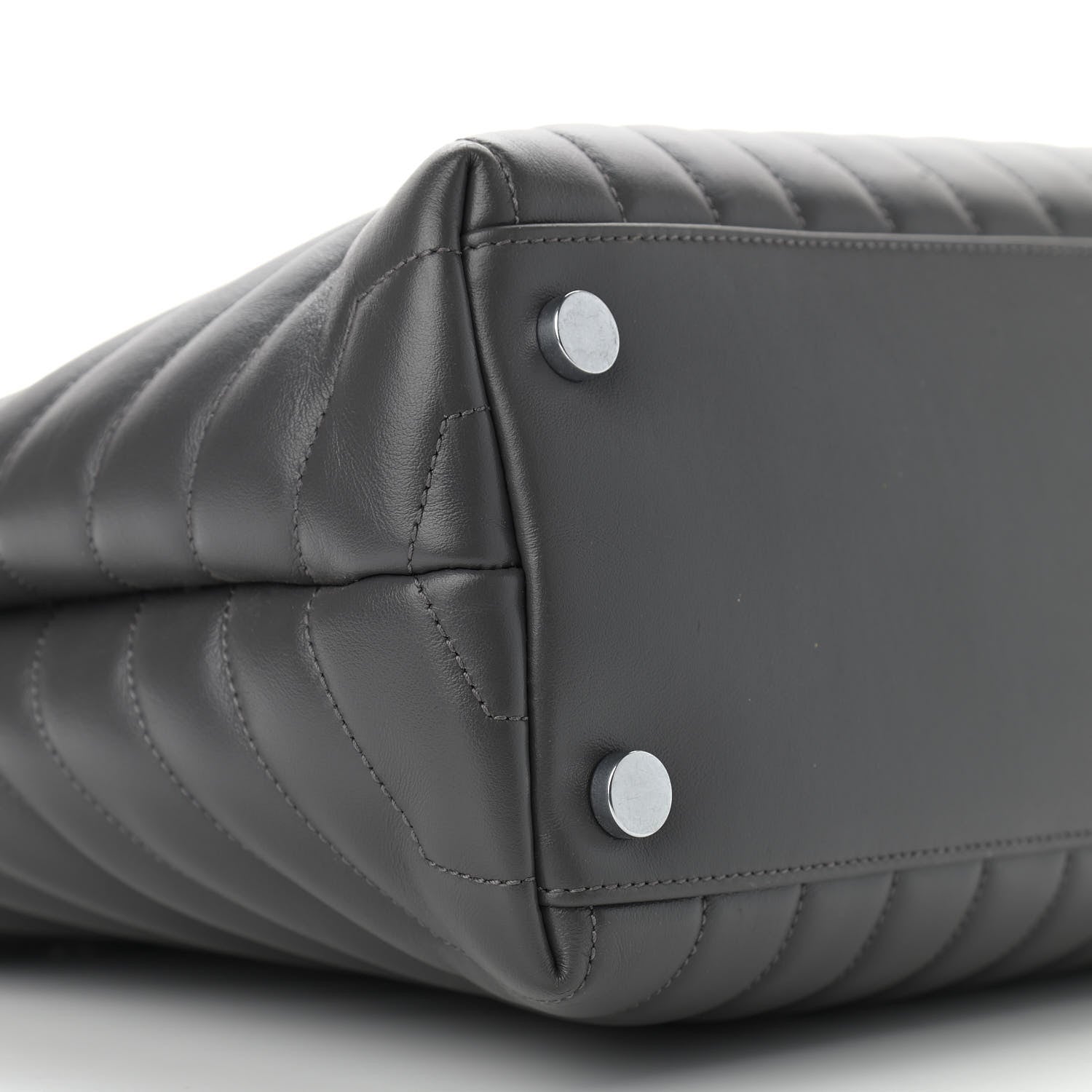 Saint Laurent Calfskin Y Quilted Monogram Large Loulou Shopper Storm 10 of 13