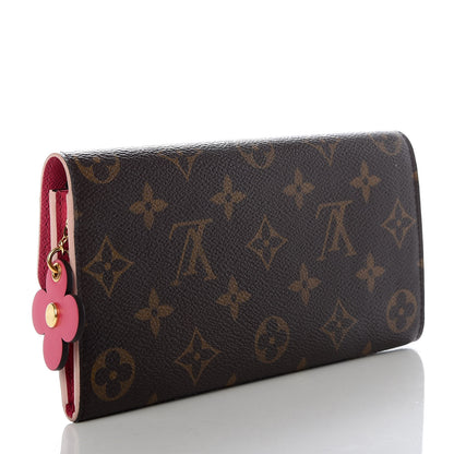 Louis Vuitton Monogram Bloom Flower Emilie Wallet 3 of 8