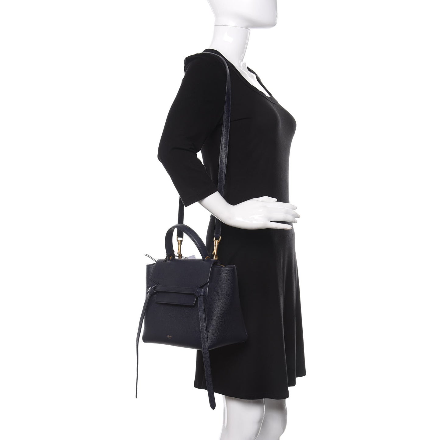 Baby Grained Calfskin Micro Belt Bag Midnight