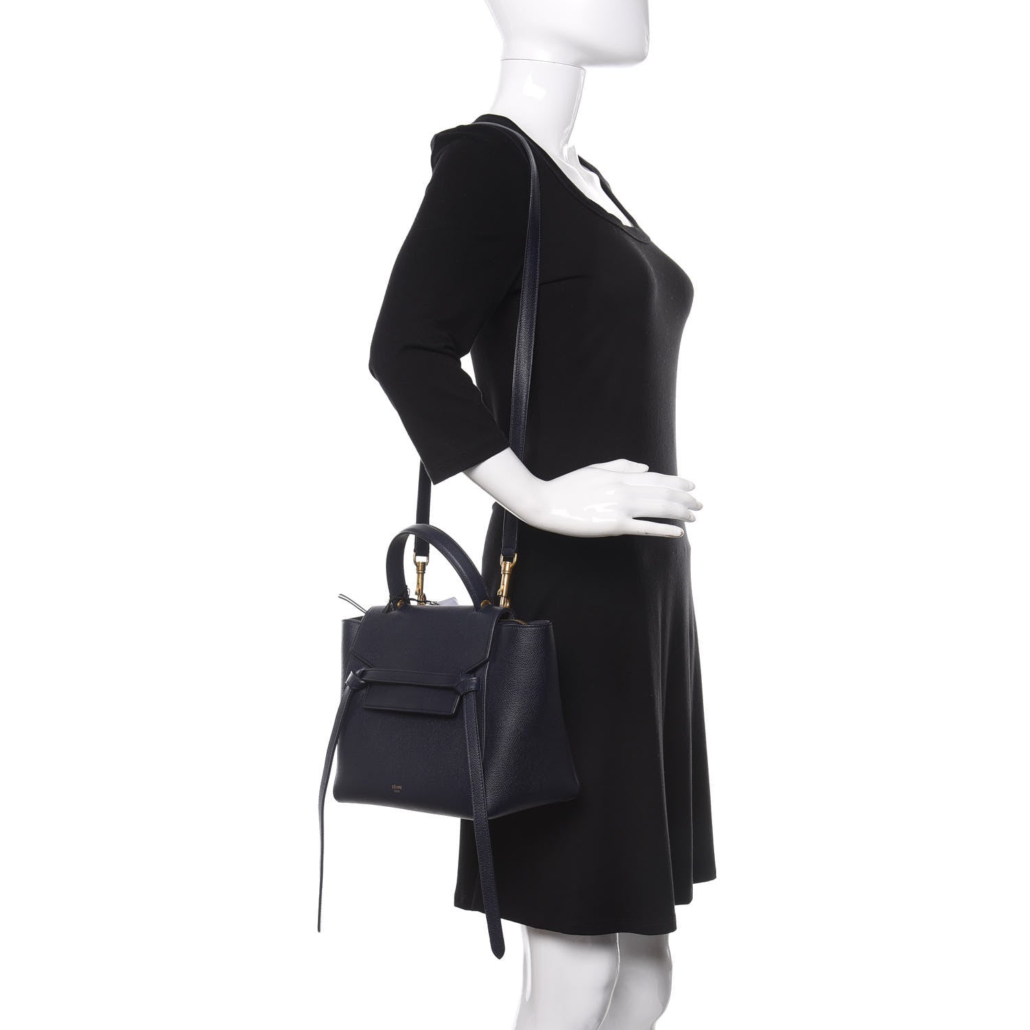 Celine Baby Grained Calfskin Micro Belt Bag Midnight 2 of 9