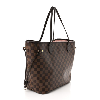 Louis Vuitton Damier Ebene Neo Neverfull MM Rose Ballerine 4 of 10