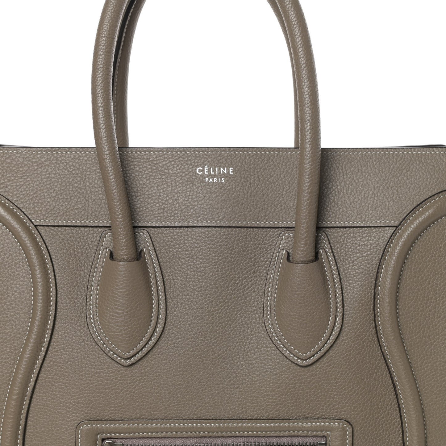 Drummed Calfskin Mini Luggage Souris