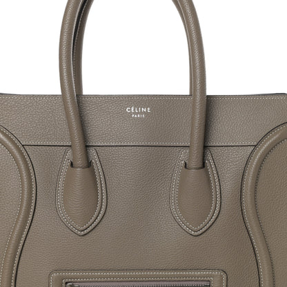 Celine Drummed Calfskin Mini Luggage Souris 7 of 9