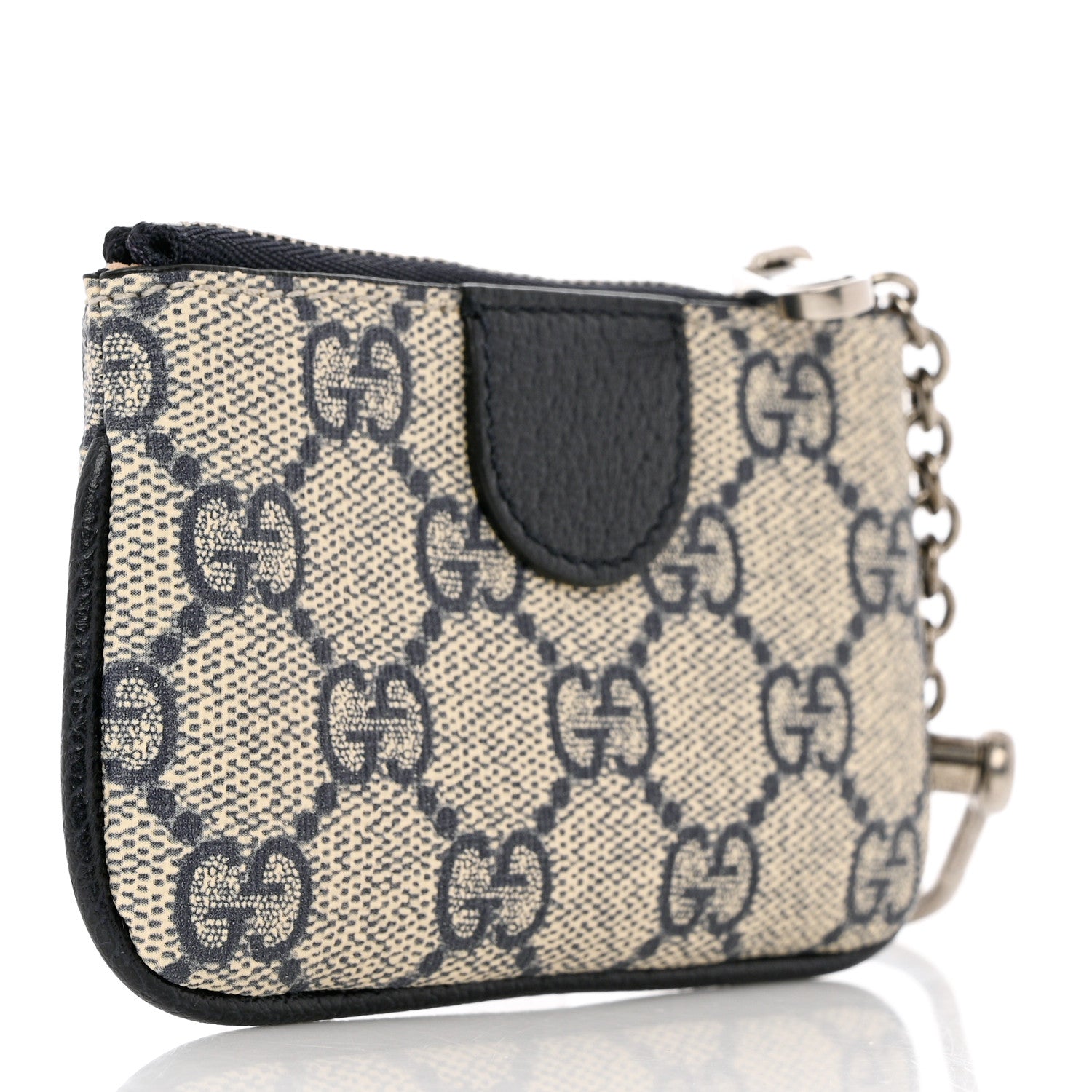Gucci GG Supreme Monogram Web Ophidia Key Case Beige Blue 3 of 9