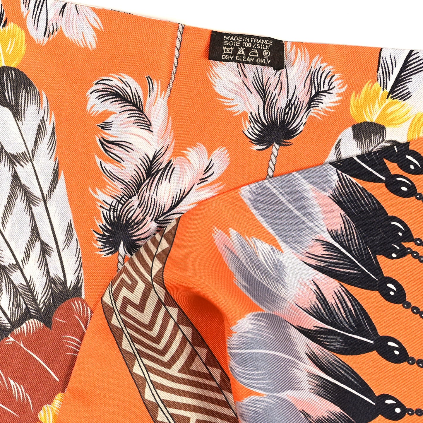 Silk Brazil Maxi Twilly Orange Gris Ebene