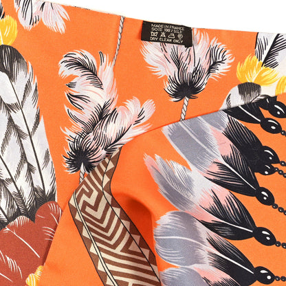 Hermes Silk Brazil Maxi Twilly Orange Gris Ebene 3 of 3