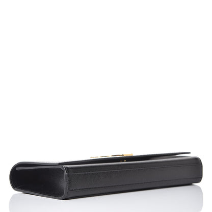 Saint Laurent Grain De Poudre Monogram Cassandre Clutch Black 4 of 7