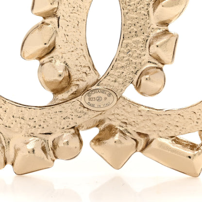 Chanel Crystal Baguette CC Brooch Gold 4 of 5