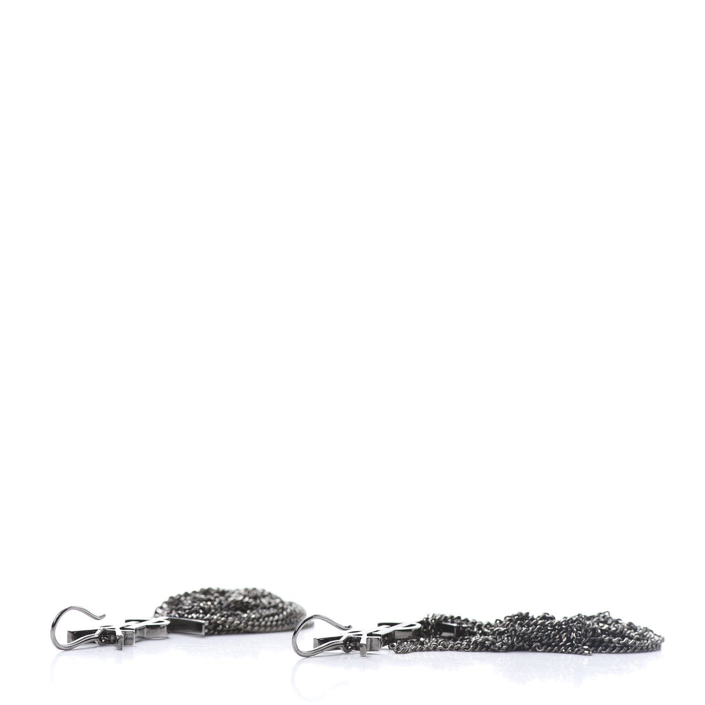 Brass Monogram Chain Earrings