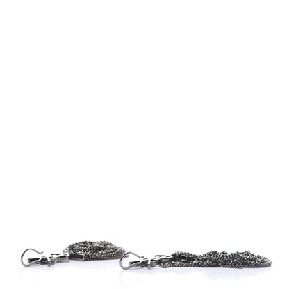 Saint Laurent Brass Monogram Chain Earrings 3 of 4