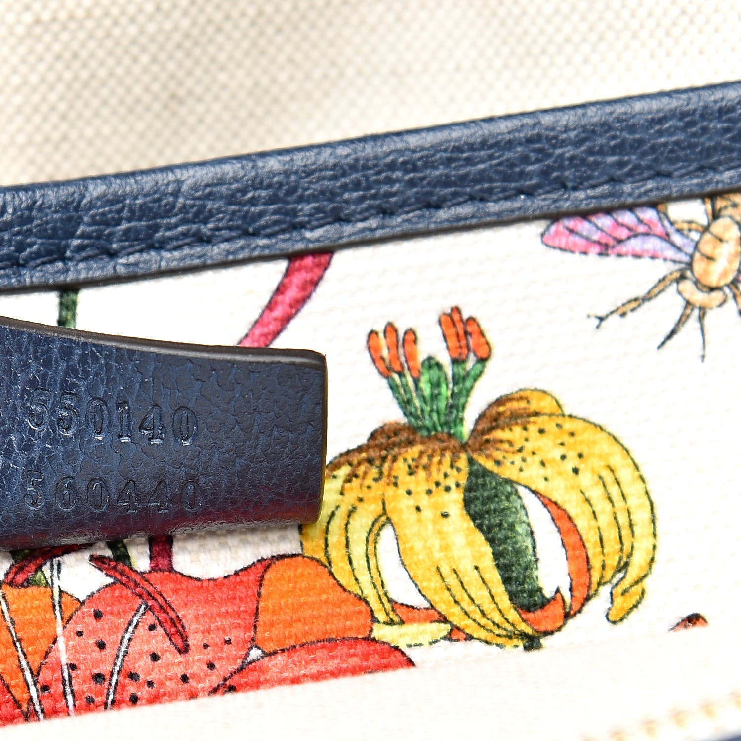 Gucci Canvas Large Flora Tote Navy Multicolor 7 of 10