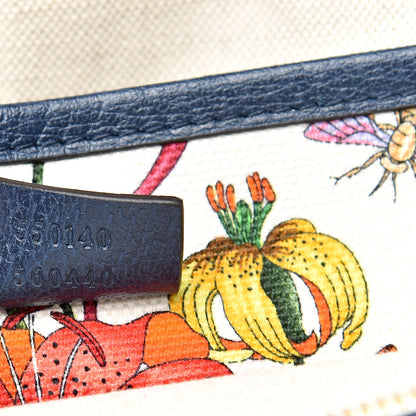 Gucci Canvas Large Flora Tote Navy Multicolor 7 of 10