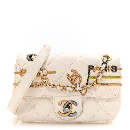 Chanel Lambskin Quilted Mini Coco Clips Flap White 1 of 10