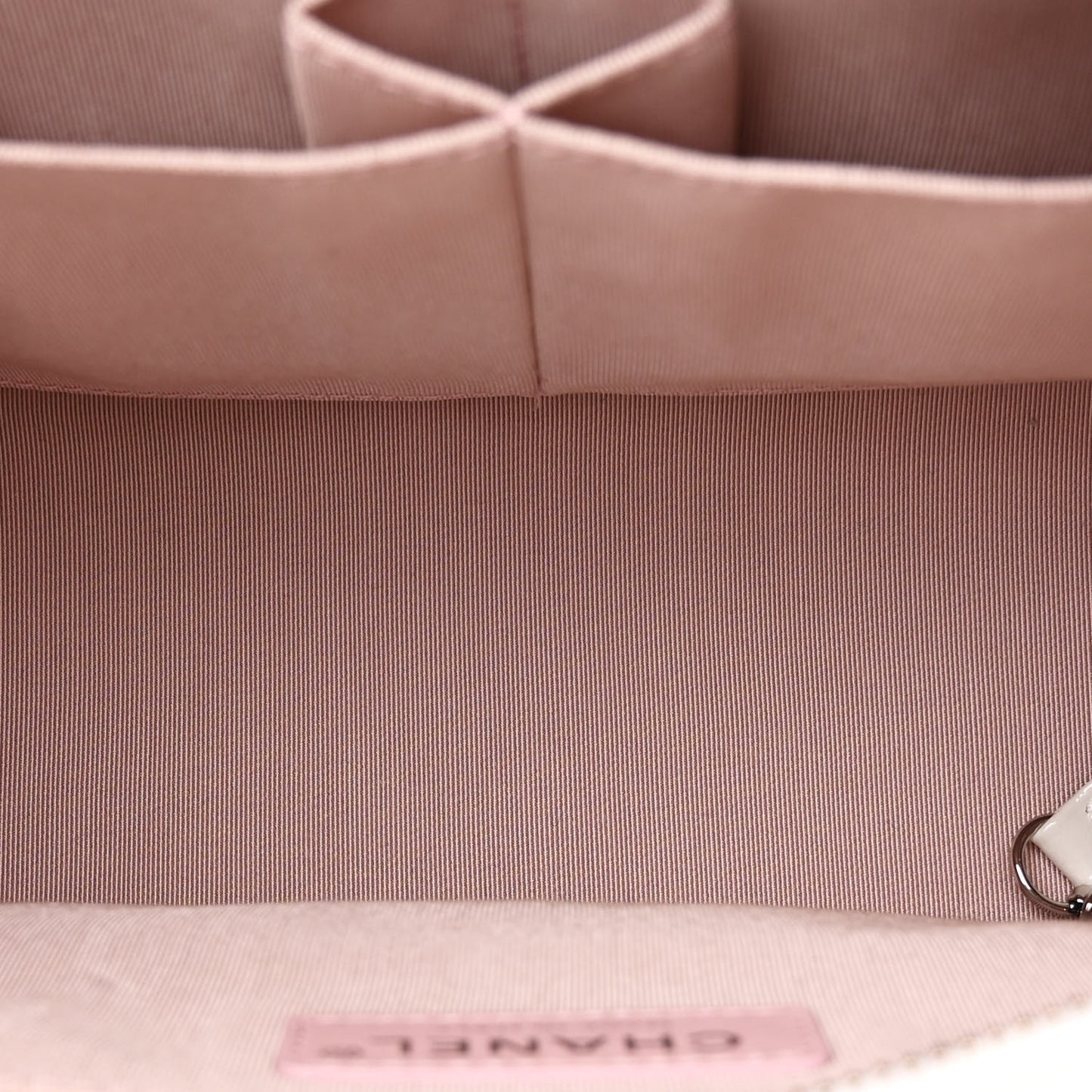 Patent Goatskin Quilted Medium Gabrielle Hobo White