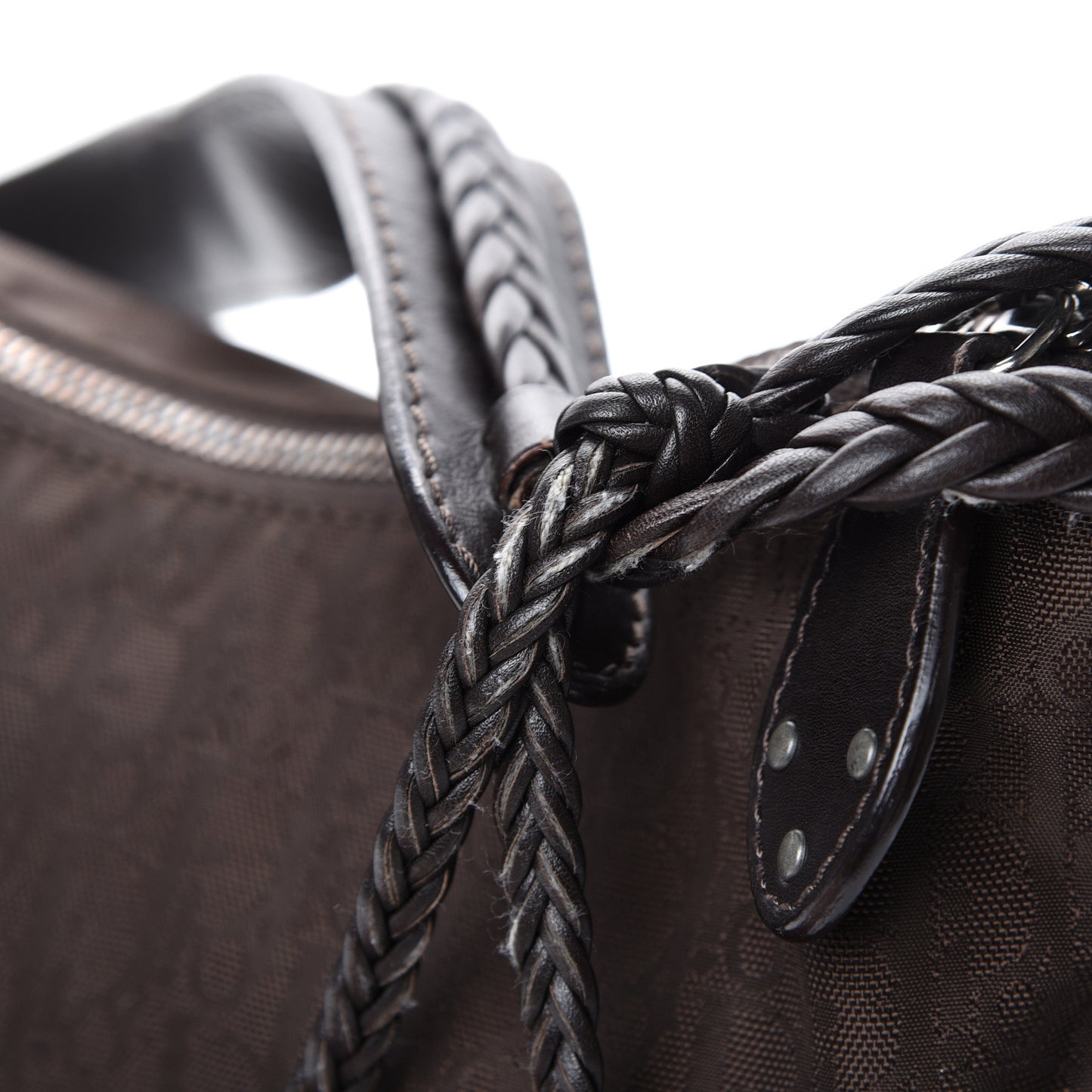 Monogram Hobo Shoulder Bag Brown
