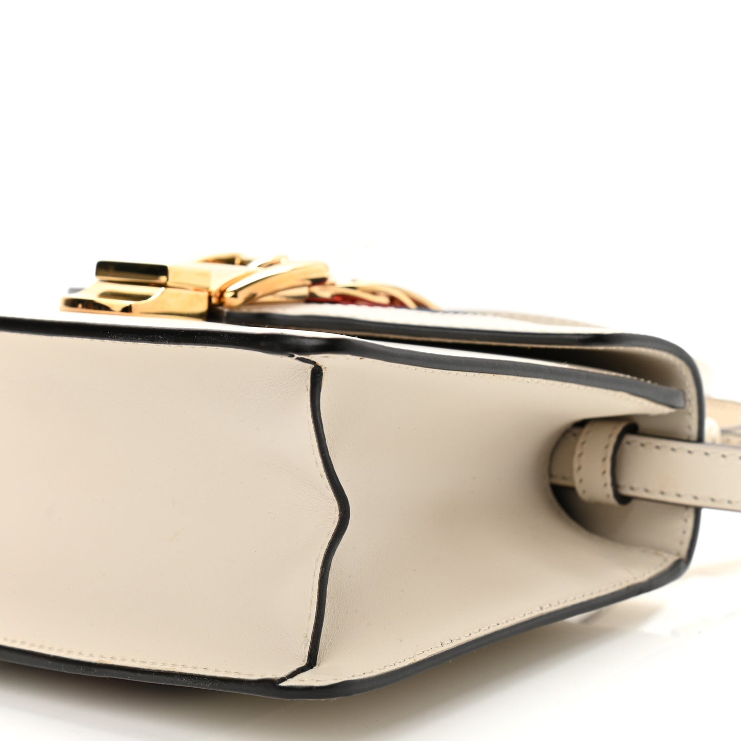 Calfskin Mini Sylvie Top Handle Bag White