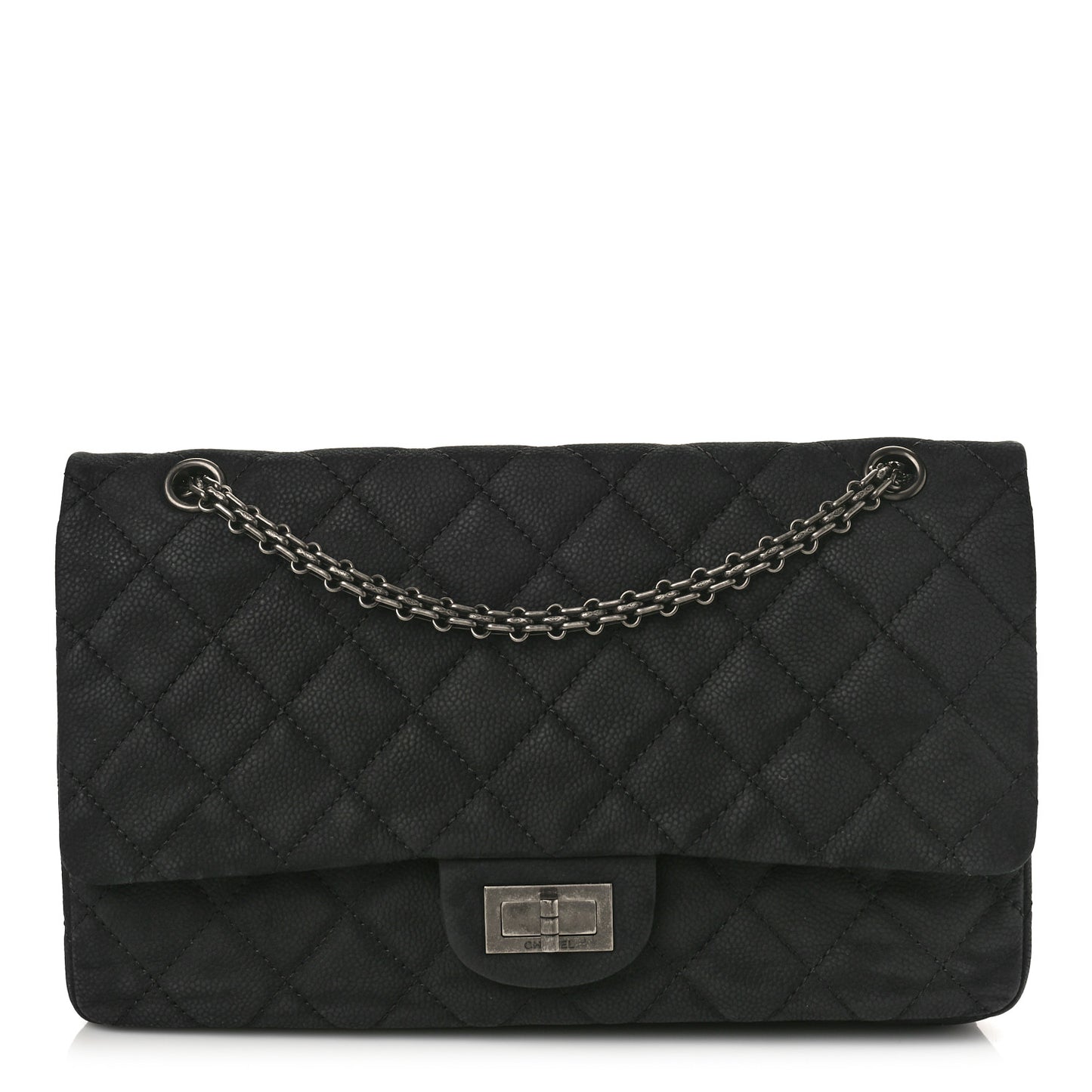 Iridescent Caviar Quilted 2.55 Reissue 227 Flap Black