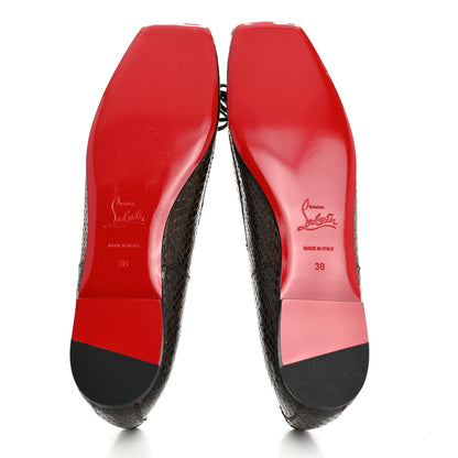 Christian Louboutin Amazonia Kid Mamadrague Flats 38 Dark Brown 5 of 8
