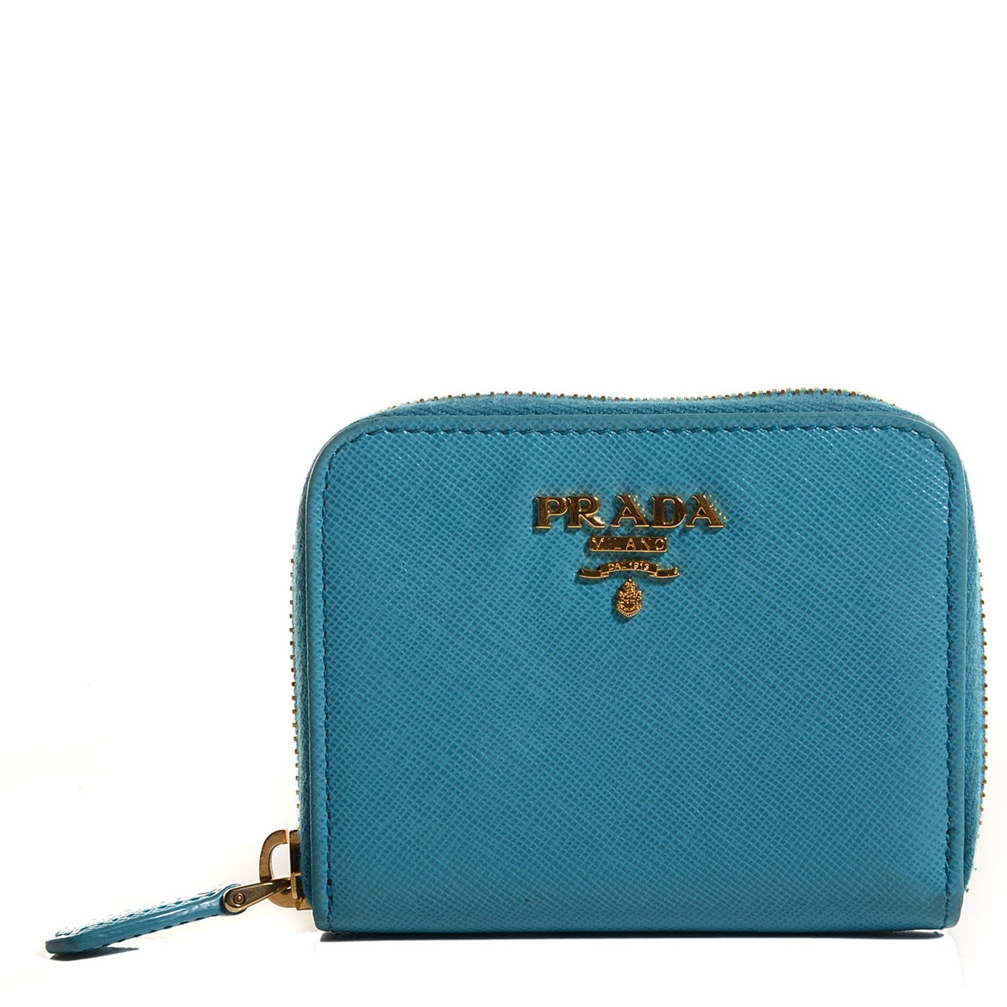 Saffiano Metal Coin Purse Turchese