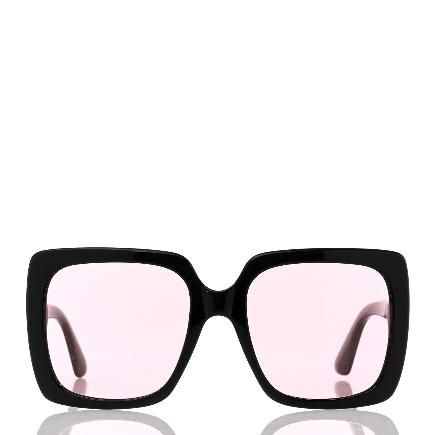 Gucci Crystal Square Frame GG Sunglasses GG0418S Black Pink 2 of 7