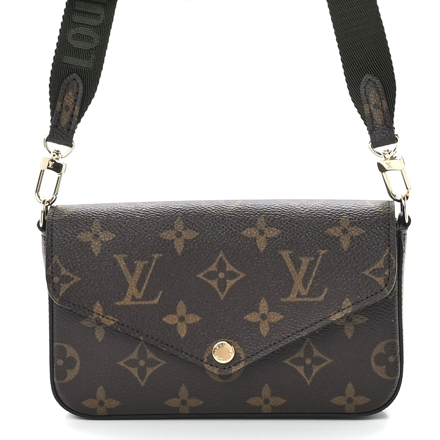 Monogram Felicie Strap & Go Kaki