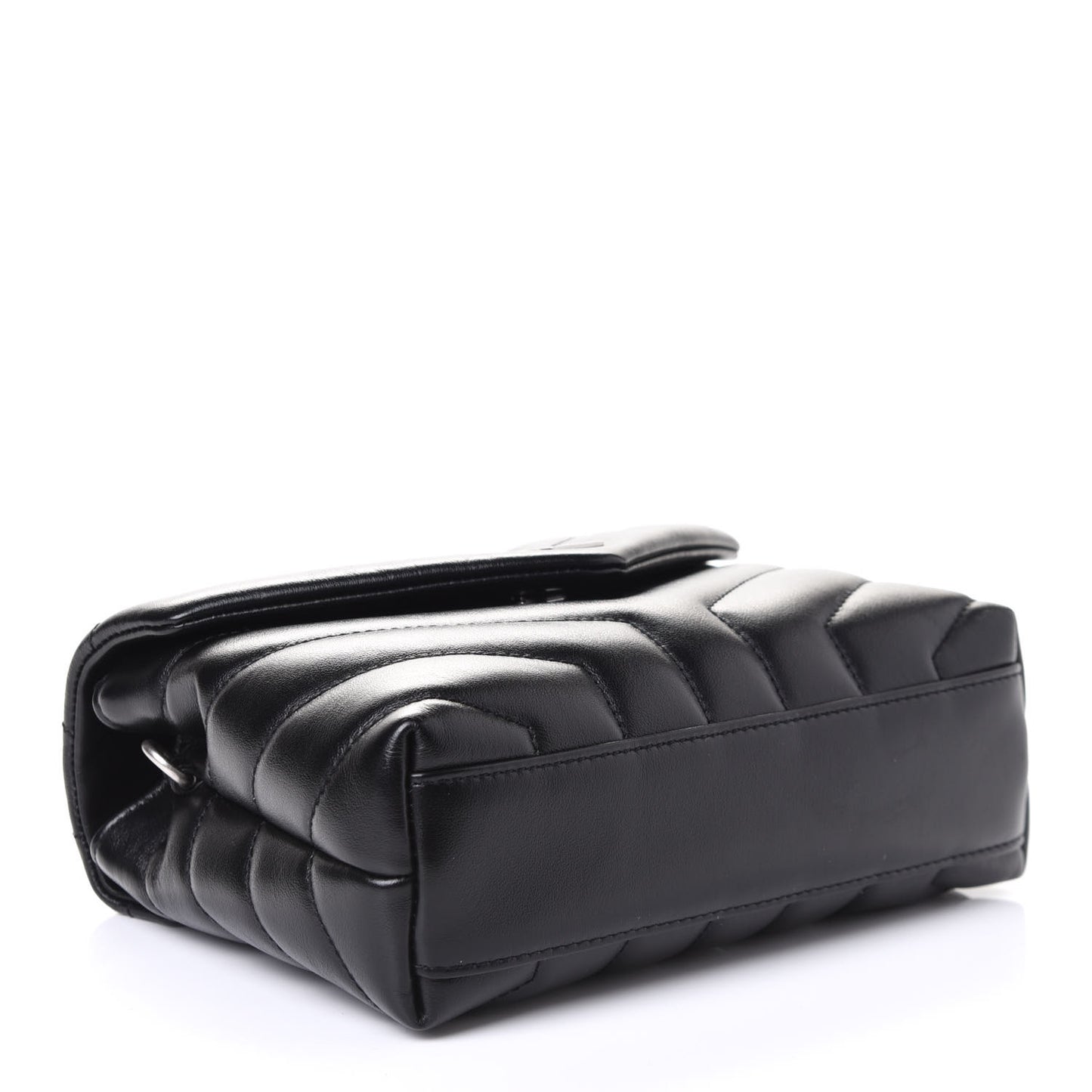 Calfskin Y Quilted Monogram Toy Loulou Crossbody Bag Black