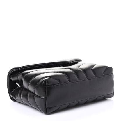 Saint Laurent Calfskin Y Quilted Monogram Toy Loulou Crossbody Bag Black 3 of 4