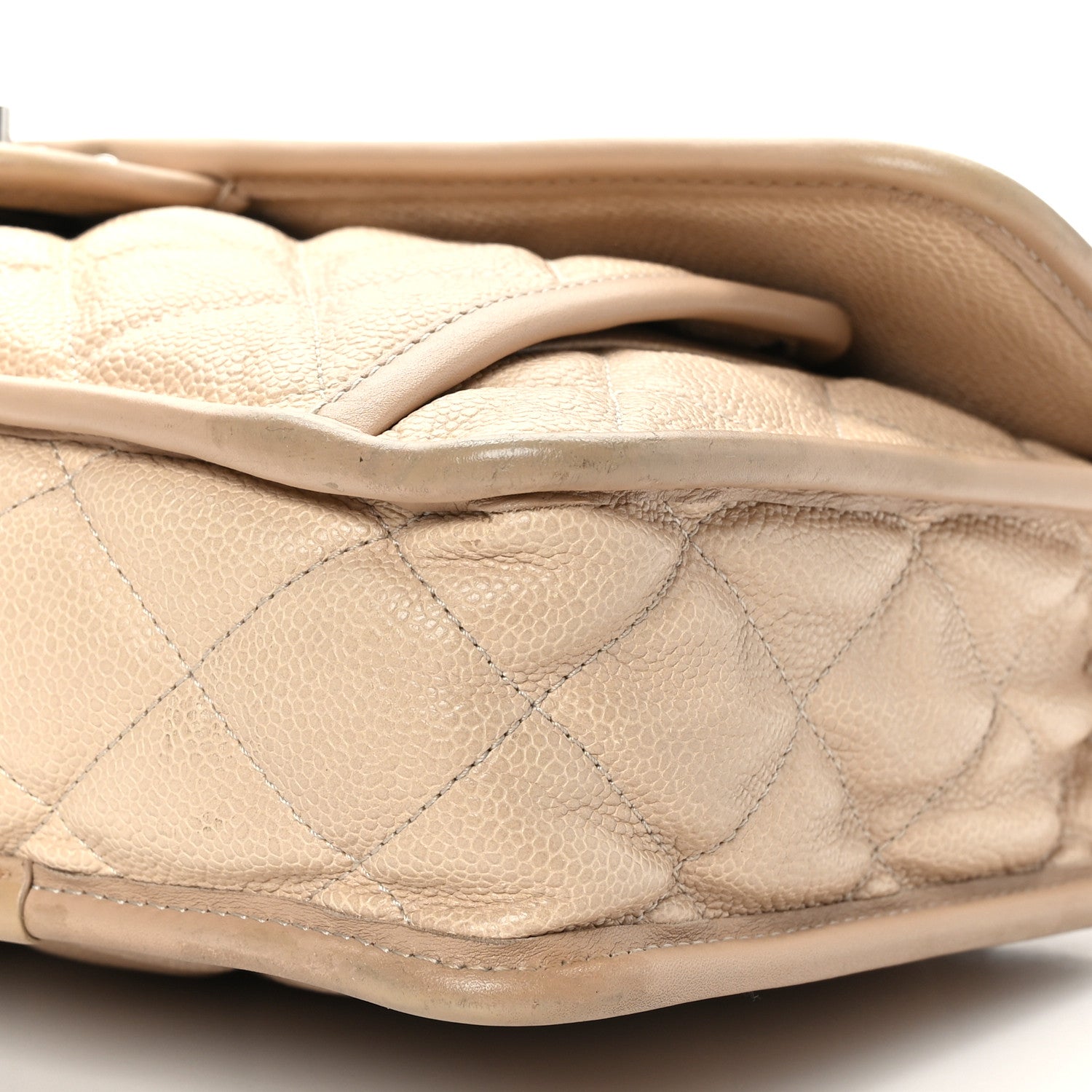 Chanel Caviar Quilted Large French Riviera Flap Beige 9 of 9