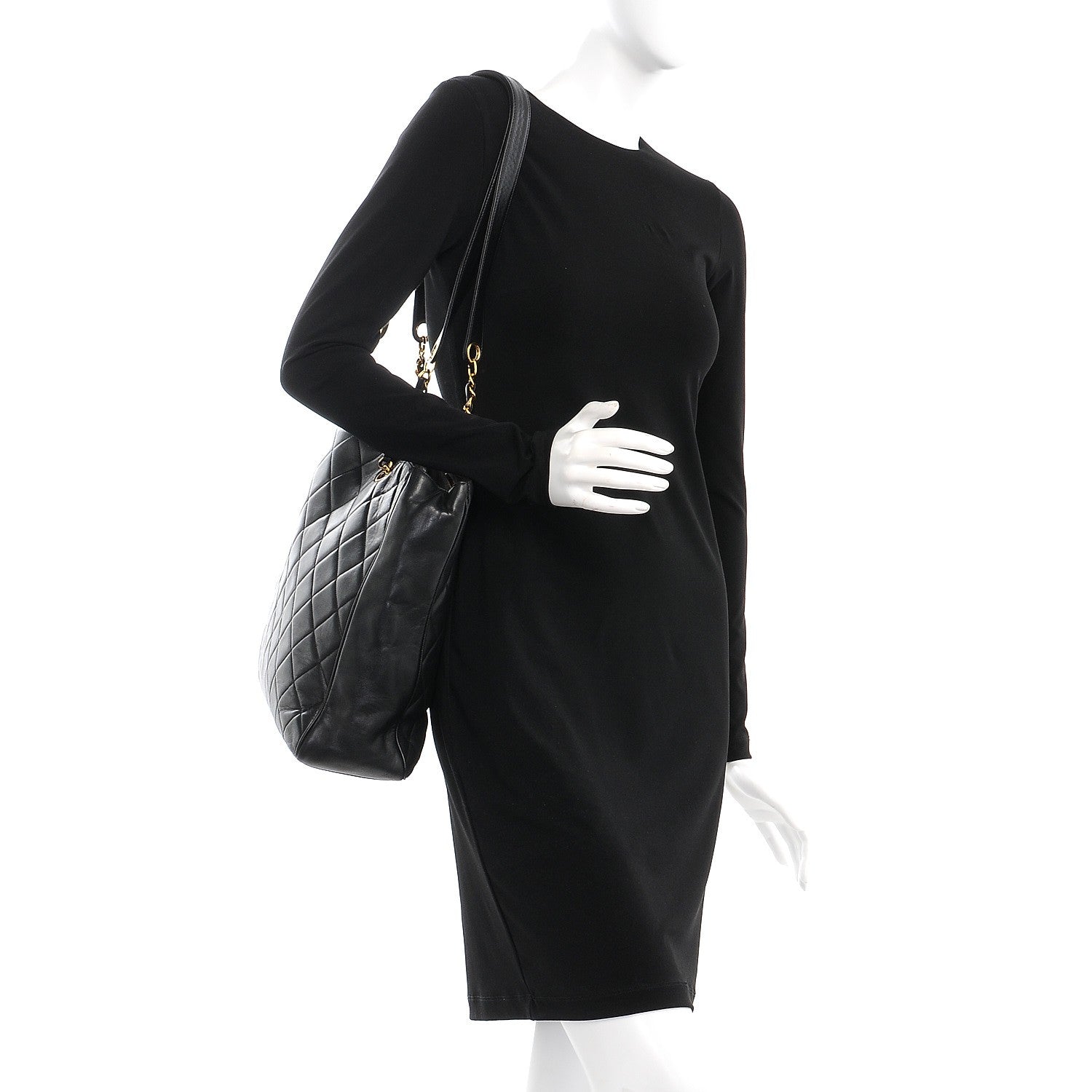 Chanel Lambskin Quilted Shoulder Bag Black 2 of 12