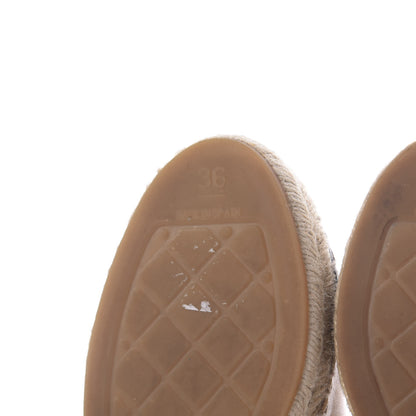 Chanel Lambskin CC Espadrilles 36 Beige Black 9 of 10