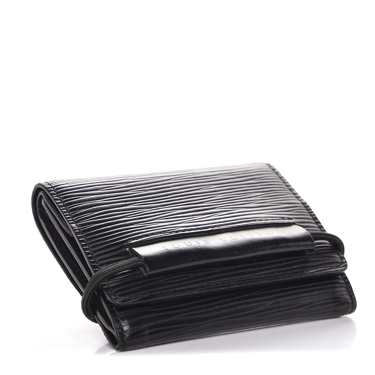 Epi Porte Monnaie Elastique Wallet Black