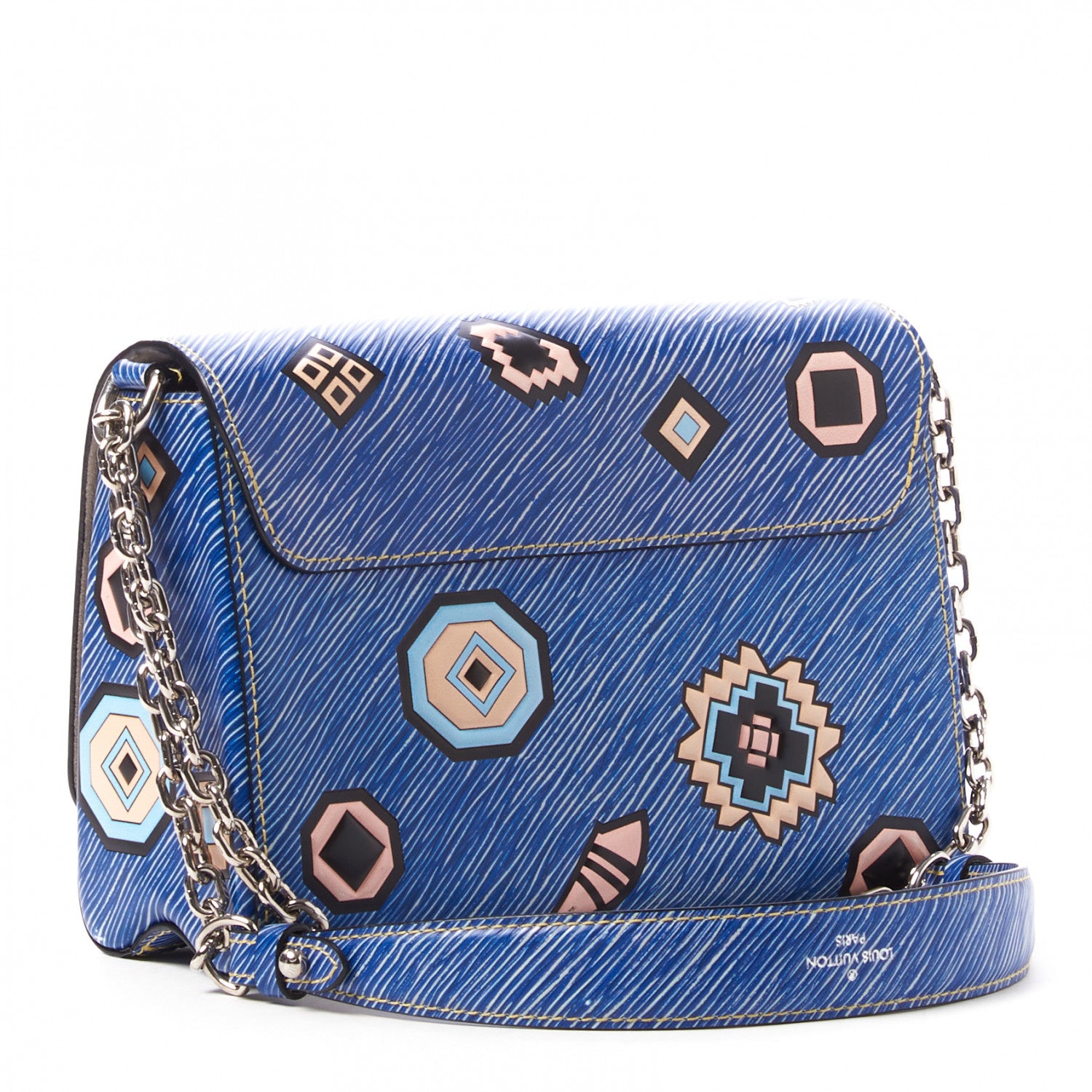 Louis Vuitton Epi Azteque Twist Shoulder Bag MM Denim Light 2 of 8