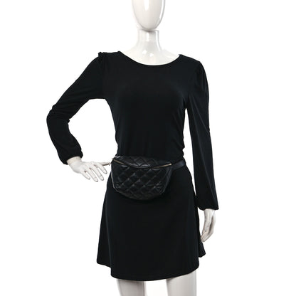 Chanel Calfskin Quilted Waist Belt Bag Black 2 of 9