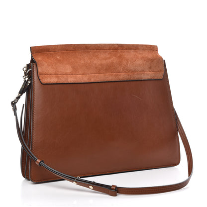 Chloe Suede Calfskin Medium Faye Shoulder Bag Tobacco 3 of 18